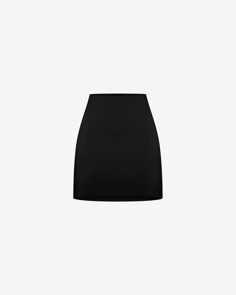 Vegan Leather Mini Skirt Black