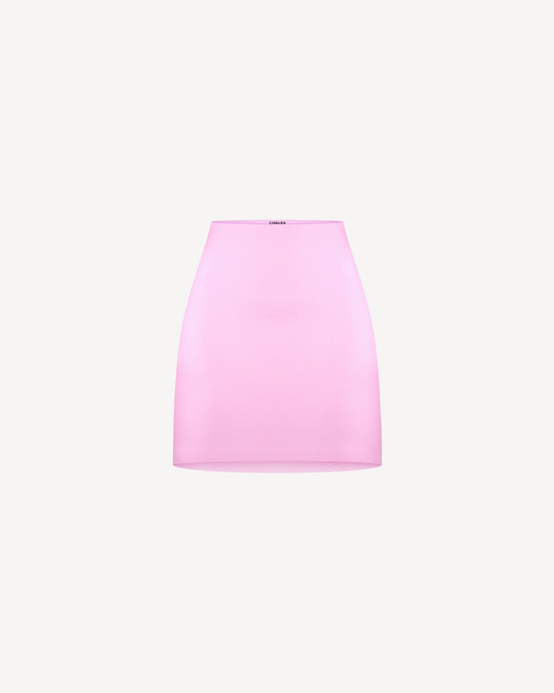 Vegan Leather Mini Skirt Pale Pink