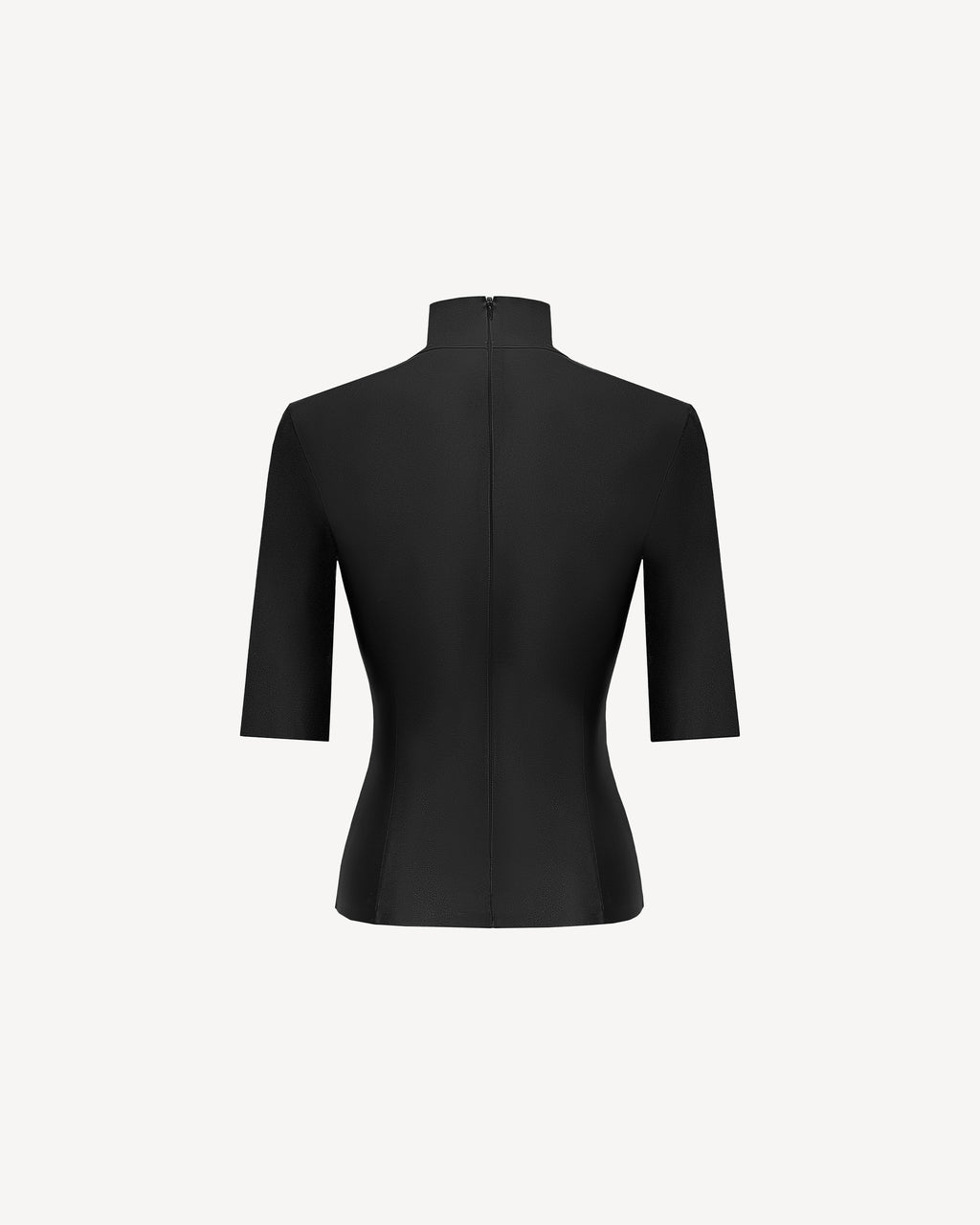 Vegan Leather Short Sleeve Top Black