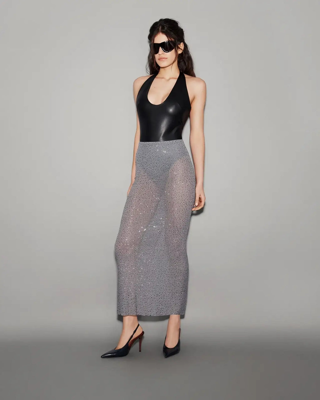 Crystal Midi Skirt Soft steel - lookbook 36