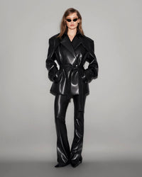 VEGAN LEATHER SHORT OVERSIZED
TRENCH