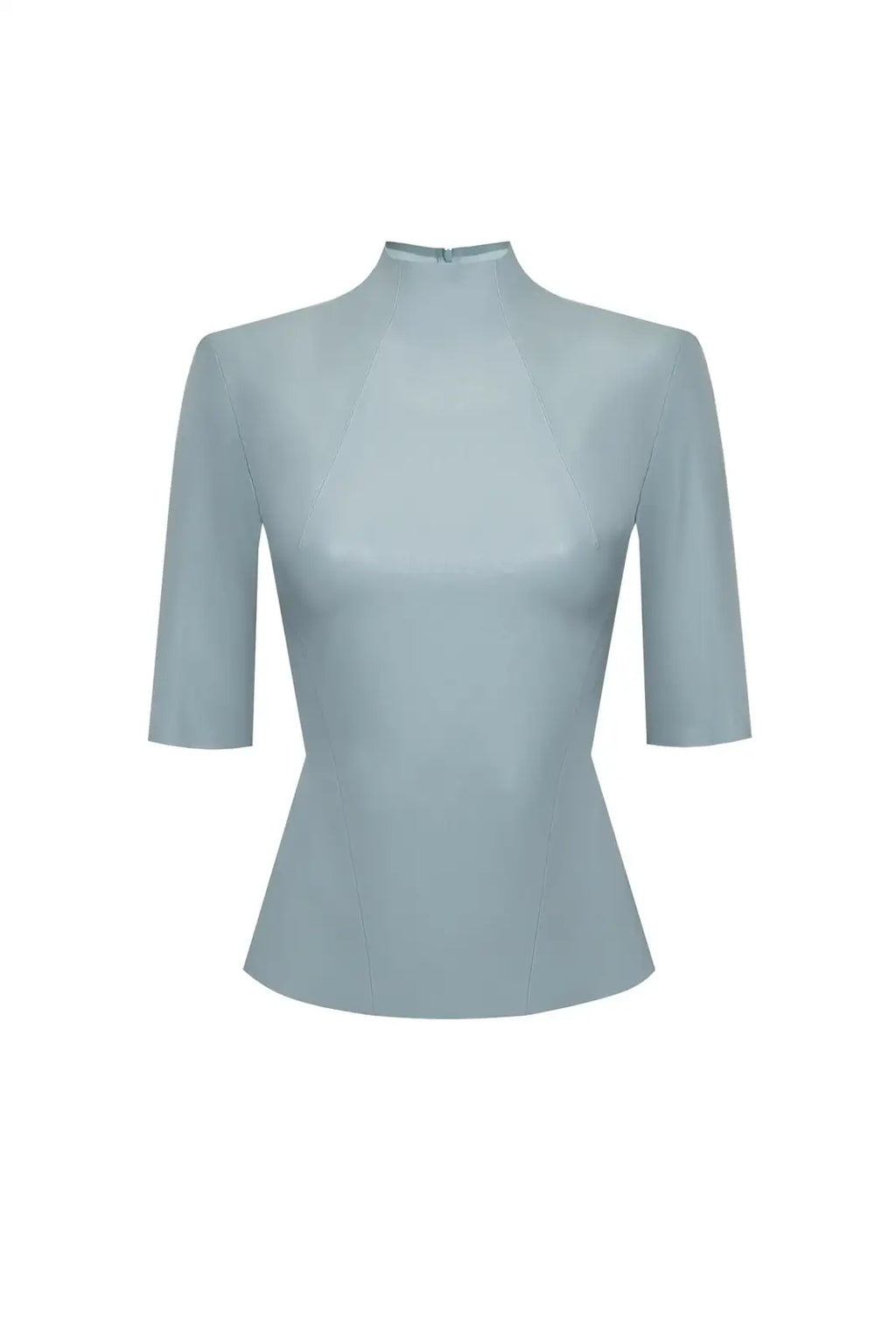 Vegan Leather Sculpted Top Slate blue - product view 17