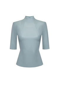 Vegan Leather Sculpted Top Slate blue - product view 17
