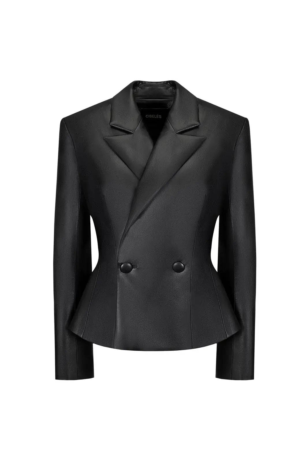 Vegan Leather Tailored Blazer Black - product view 24