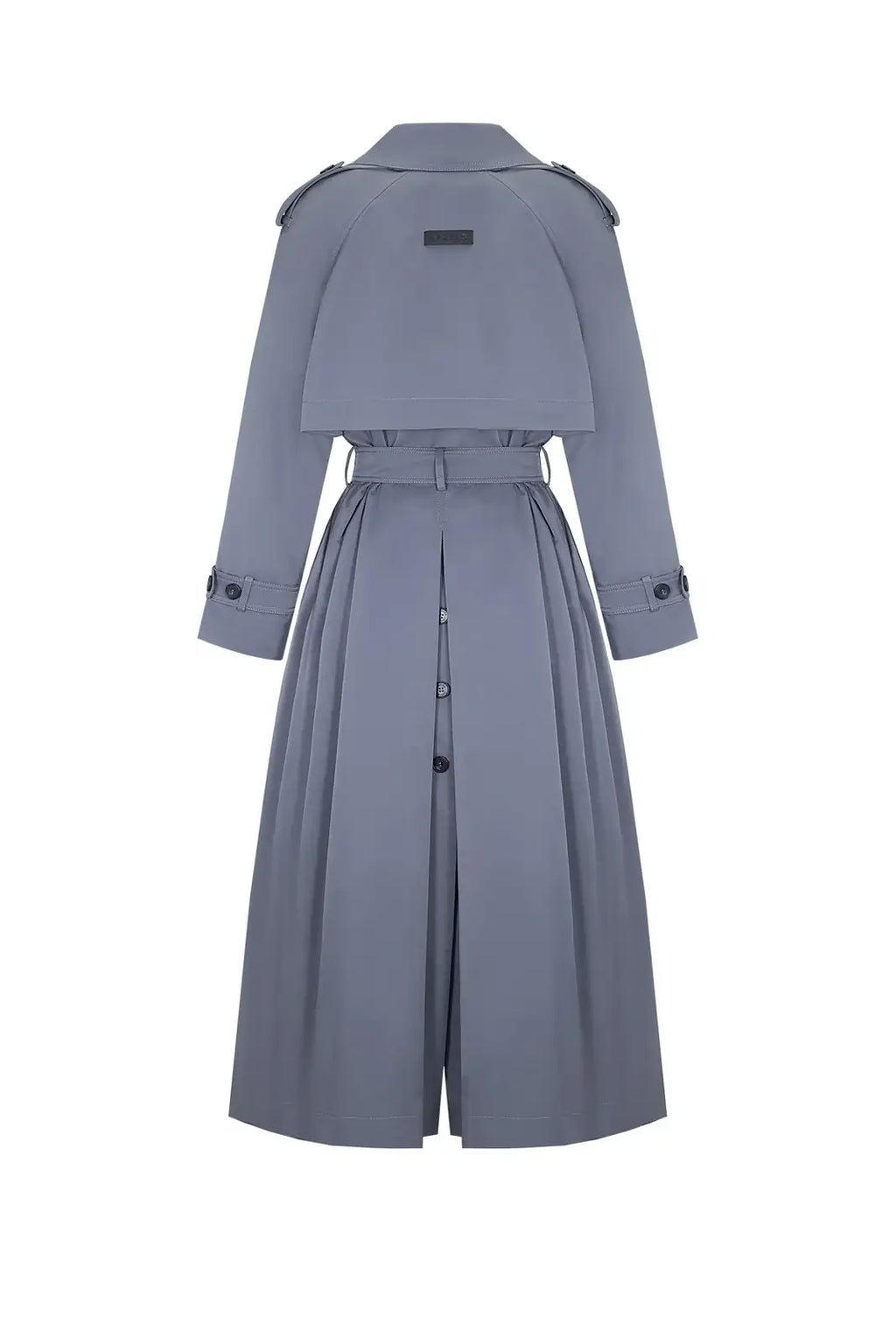 Structured Twill Trench Coat Mist Blue - product view 31