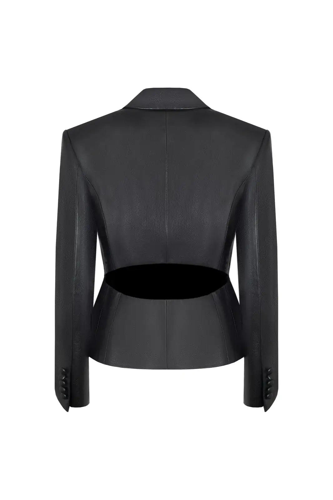 Vegan Leather Tailored Blazer Black - product view 34
