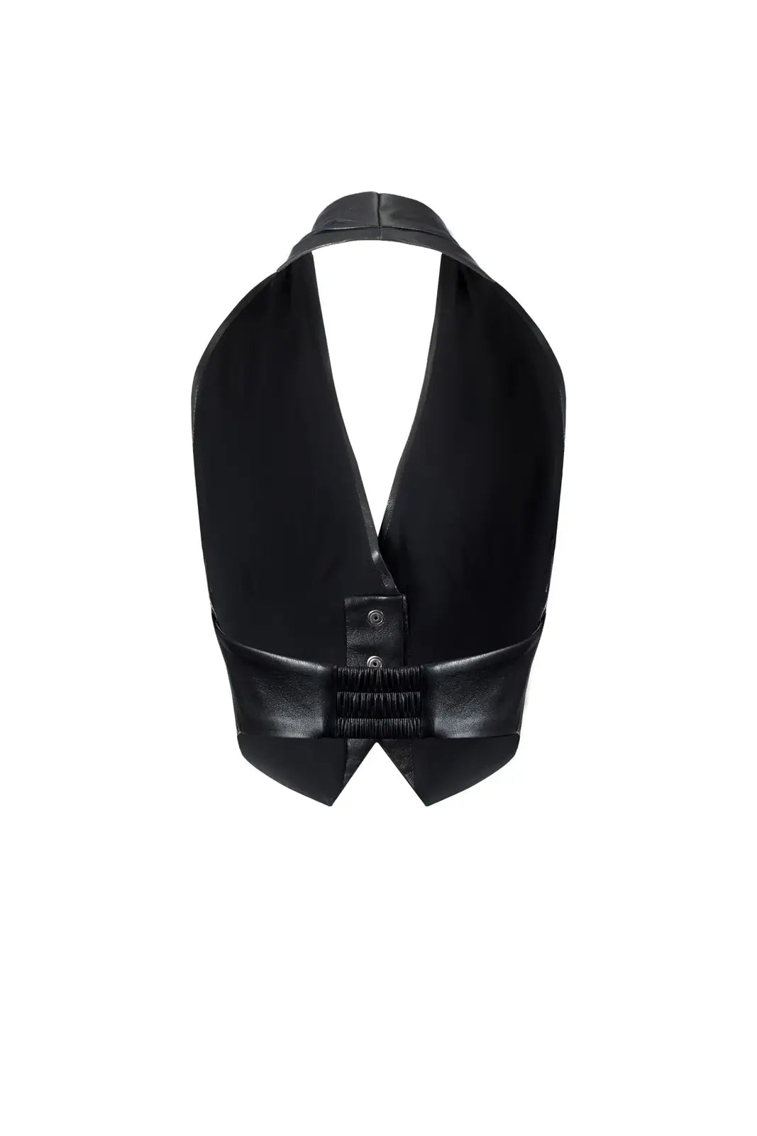 Vegan Leather Tailored Vest Black - product view 37