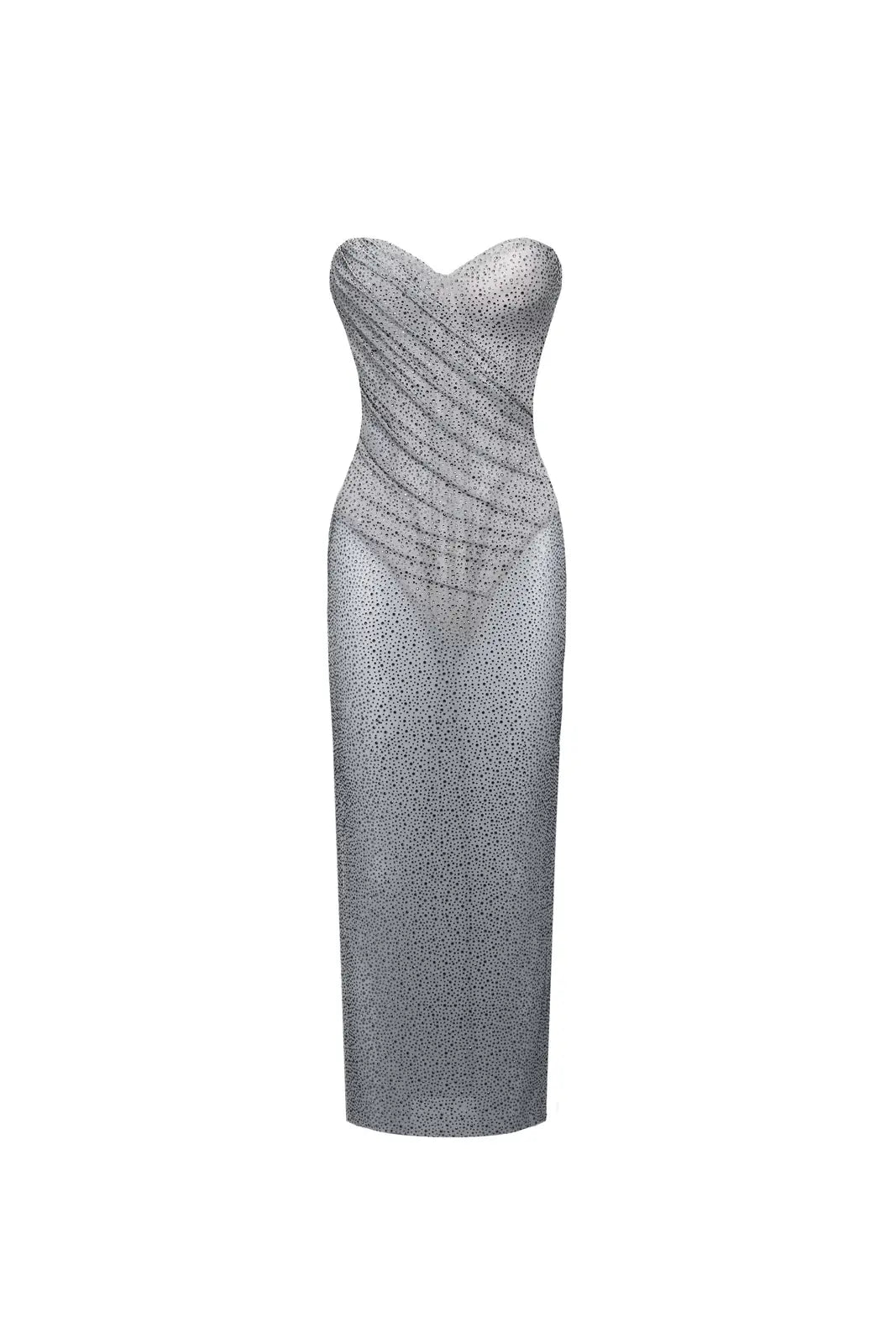 Crystal Corset Draped Dress Soft steel - product view 2
