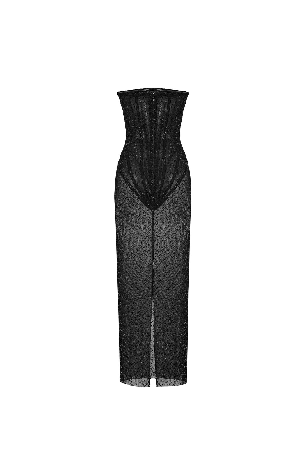 Crystal Corset Dress Black