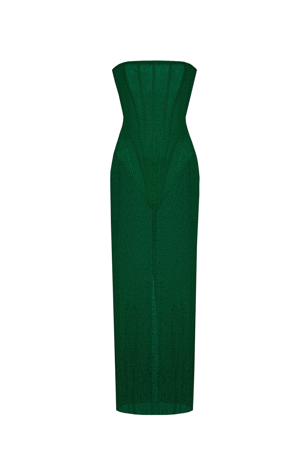 Crystal Corset Dress Emerald