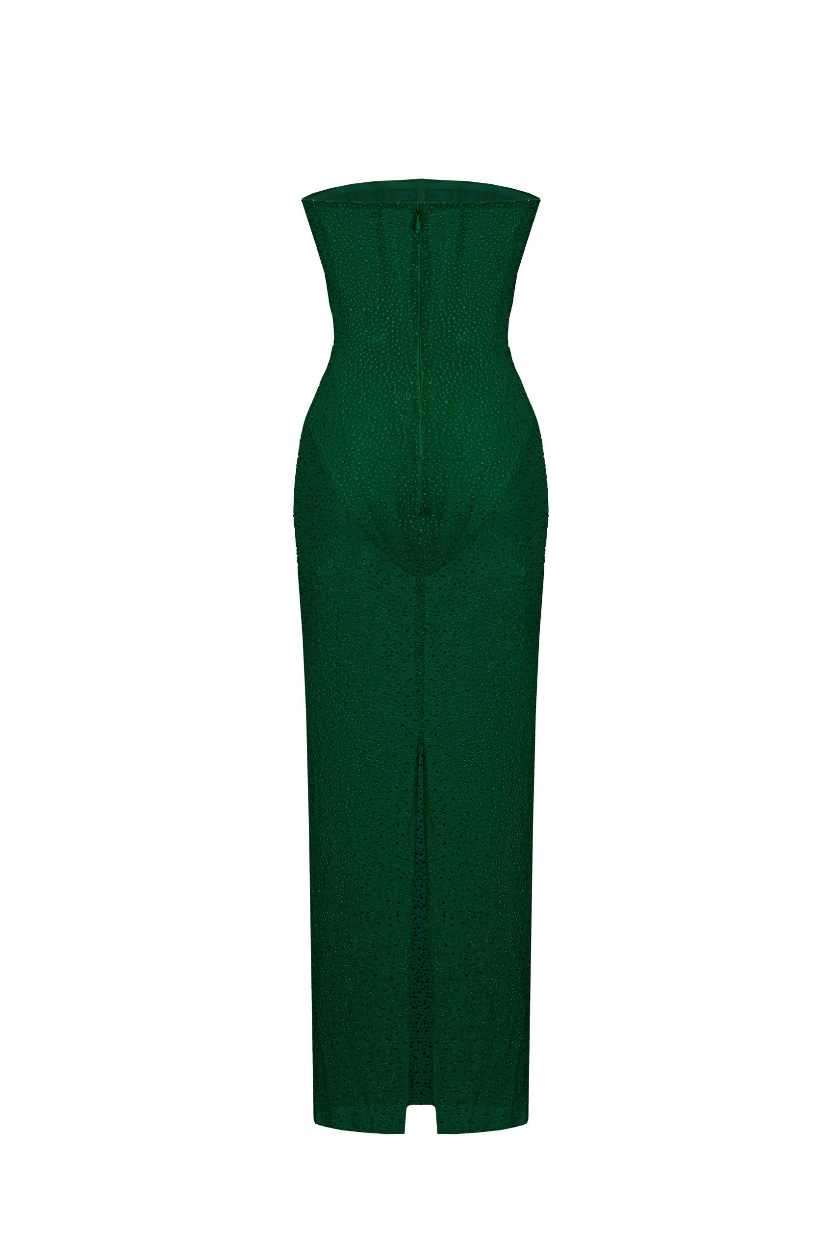 Crystal Corset Dress Emerald
