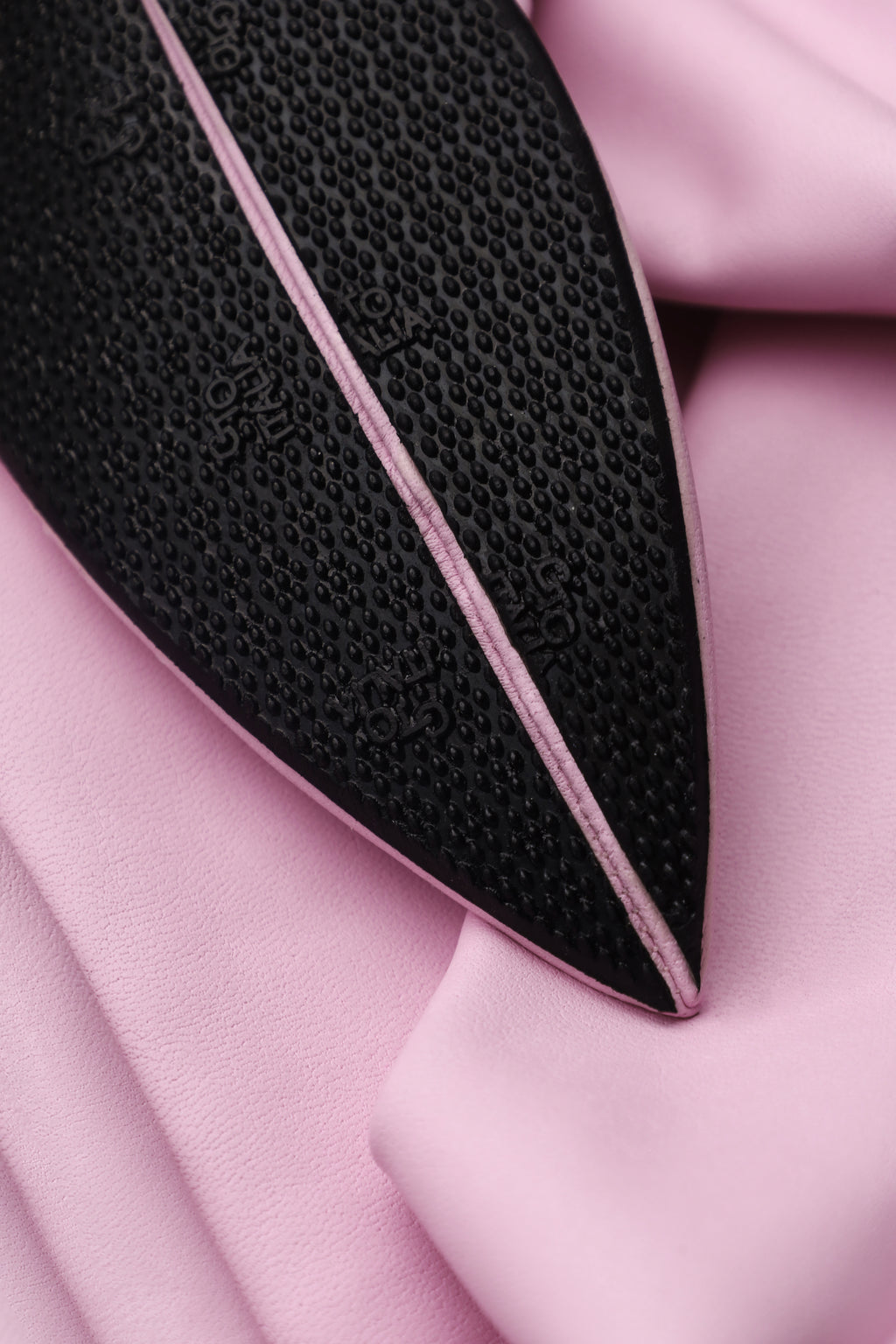 V-Toe Vegan Leather Boot Socks Pale Pink