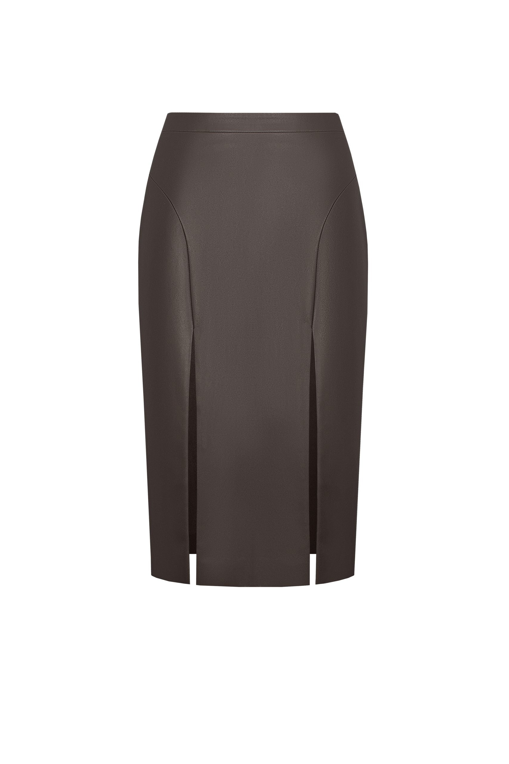 High Slit Skirt Brown