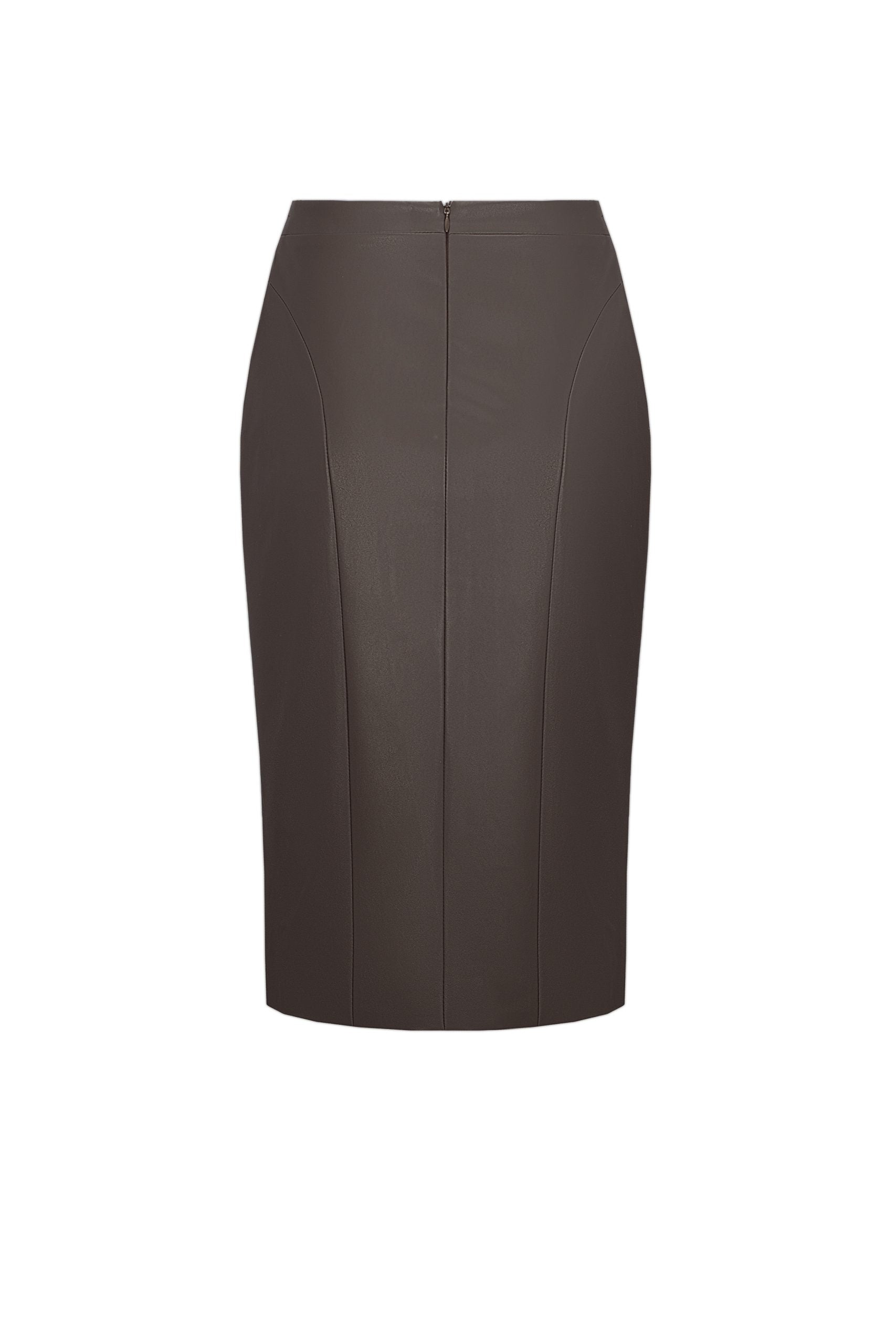 High Slit Skirt Brown