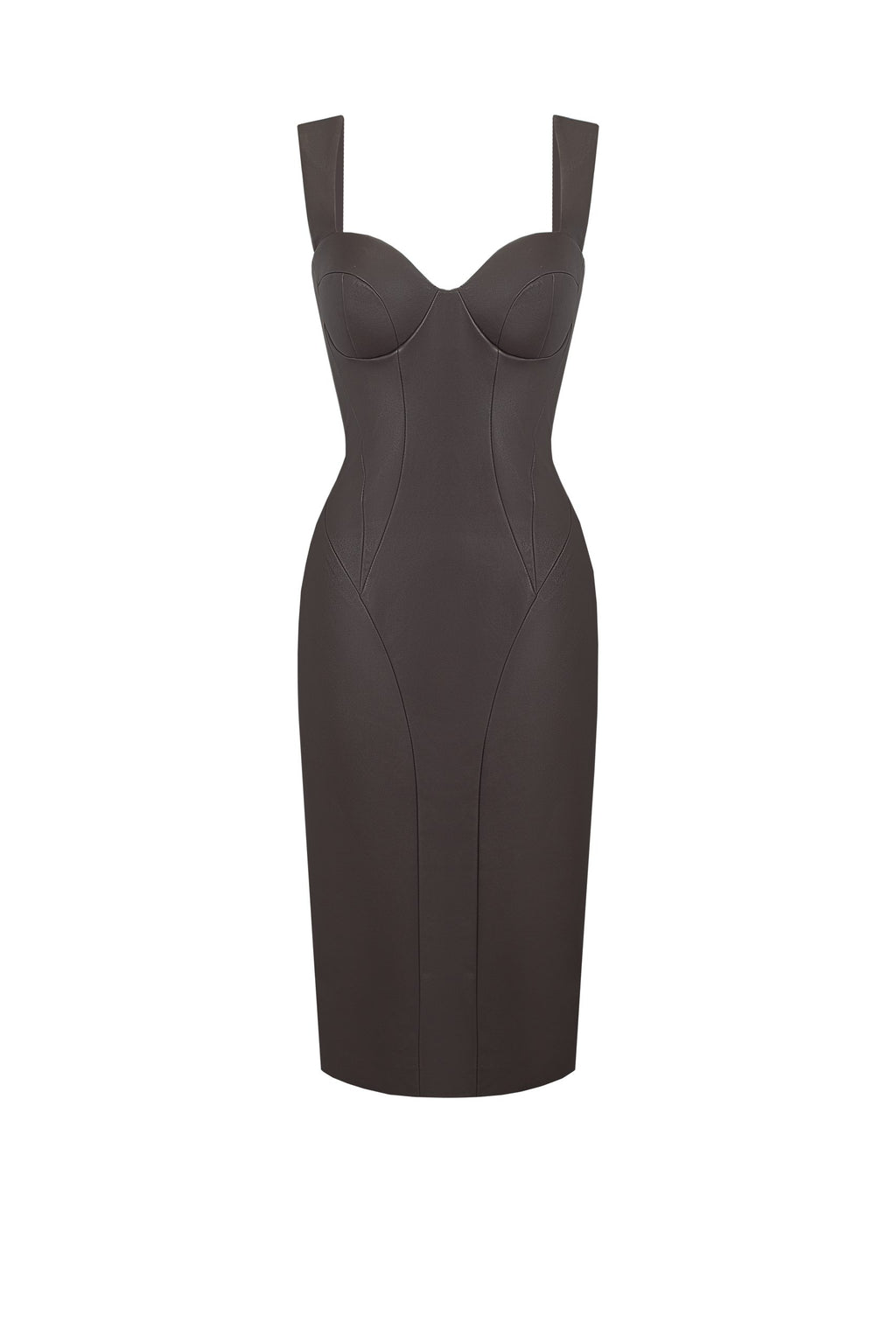 Sculpted Contour Gown Brown
