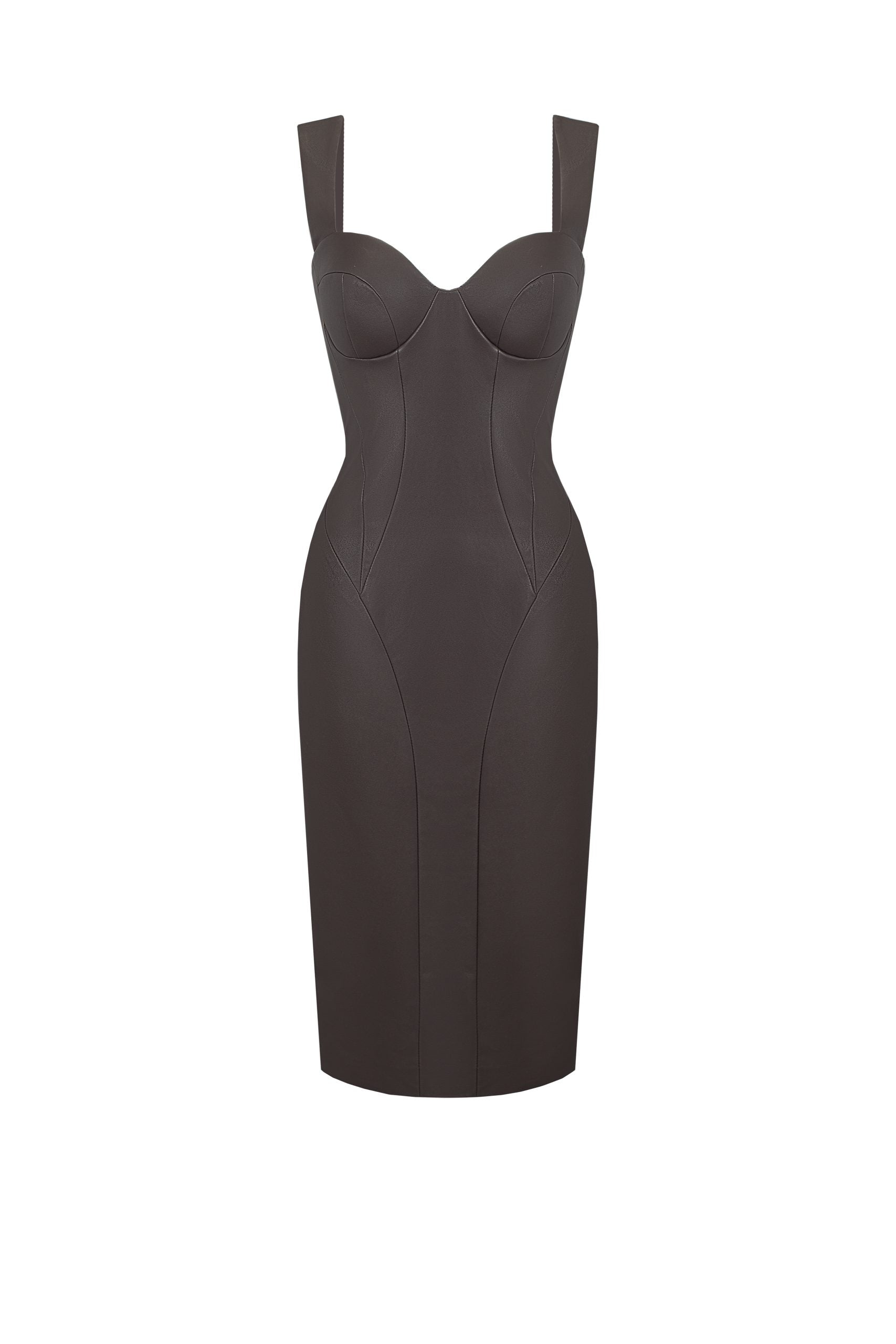 Sculpted Contour Gown Brown