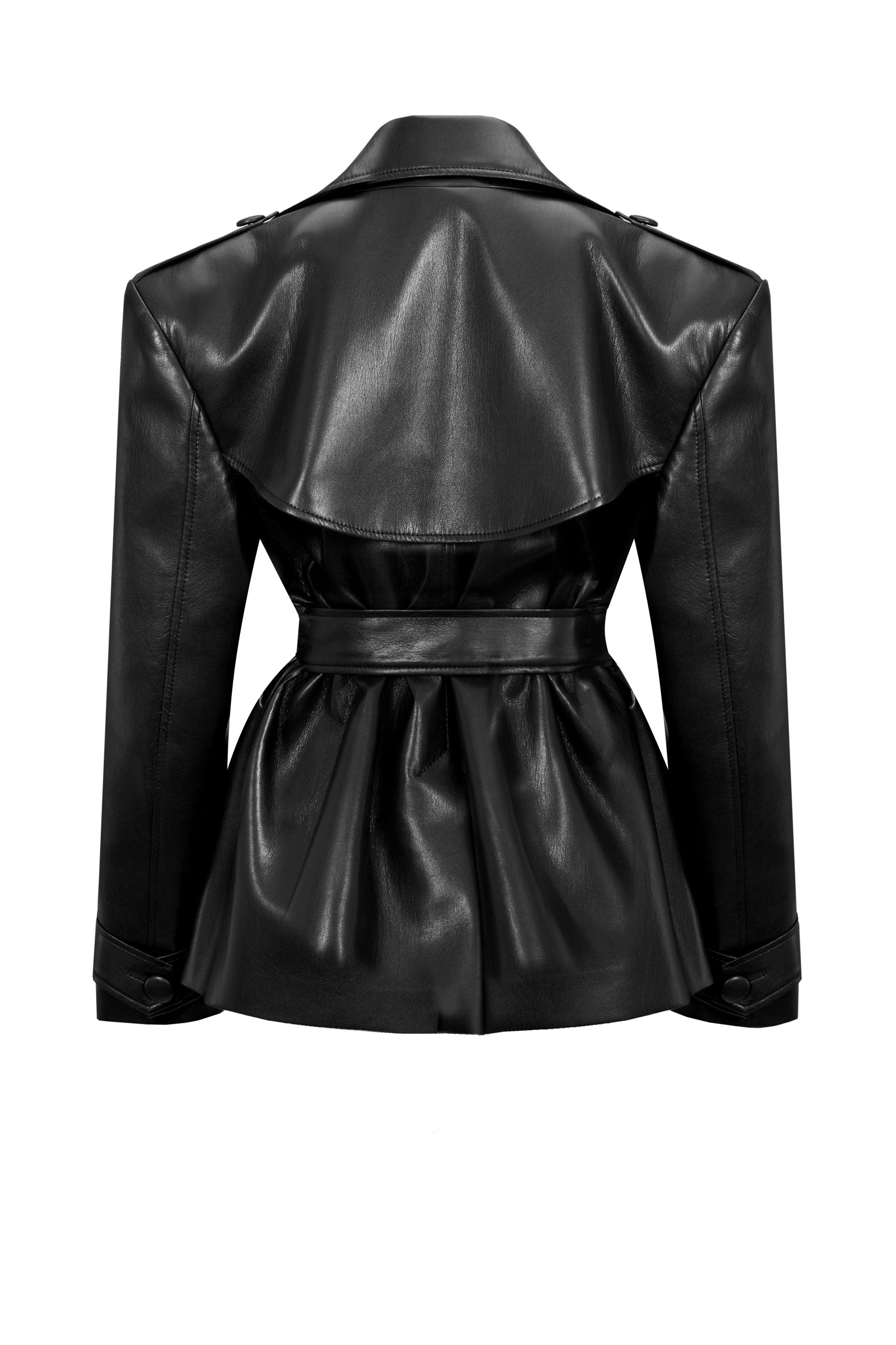 Short Oversized Trench Black