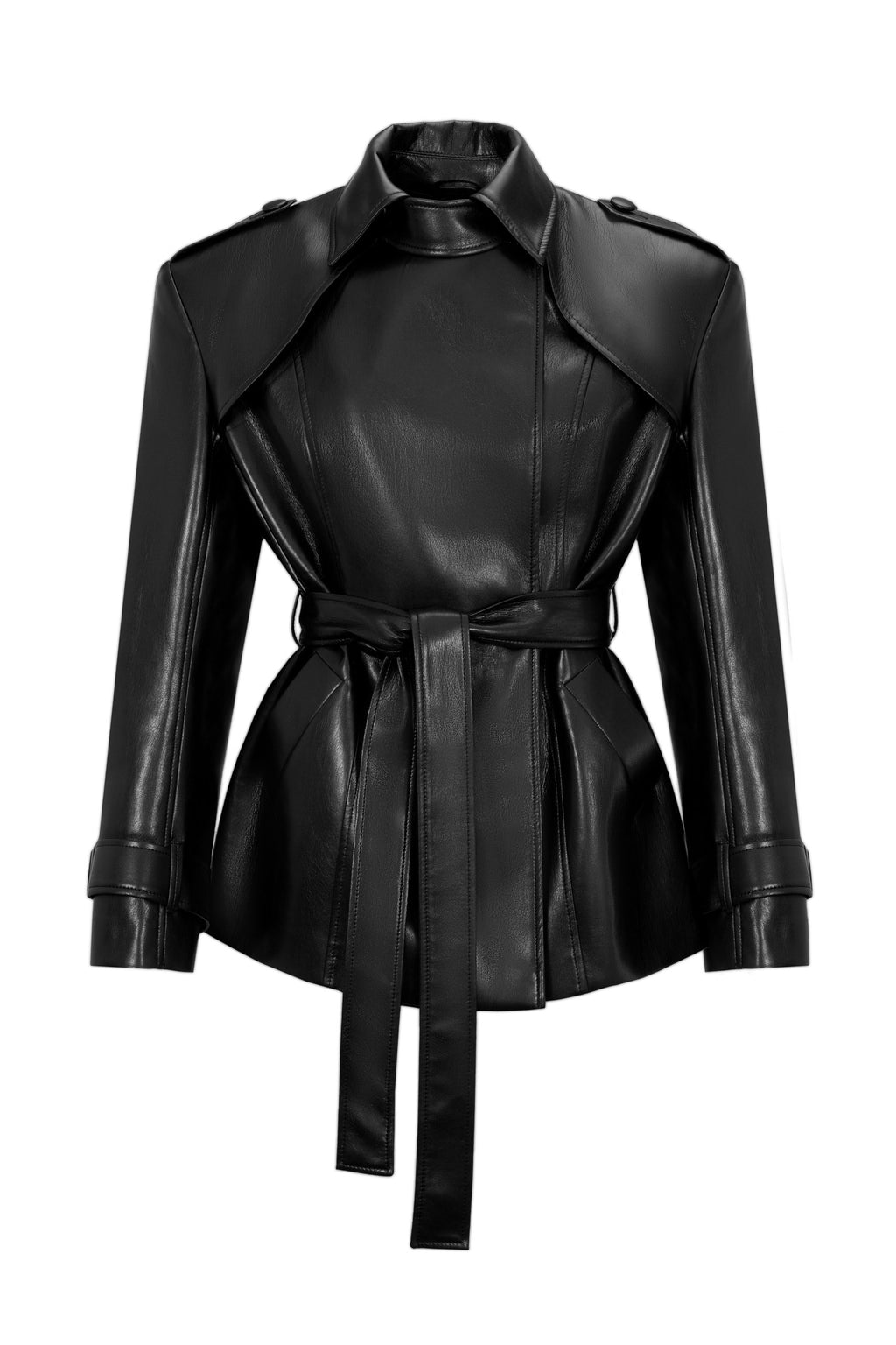 Short Oversized Trench Black