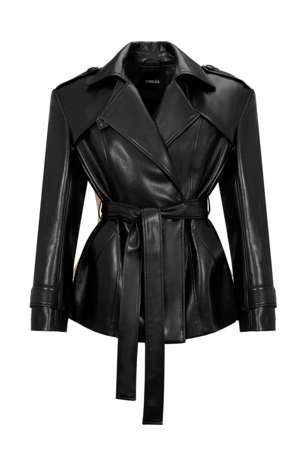 Short Oversized Trench Black
