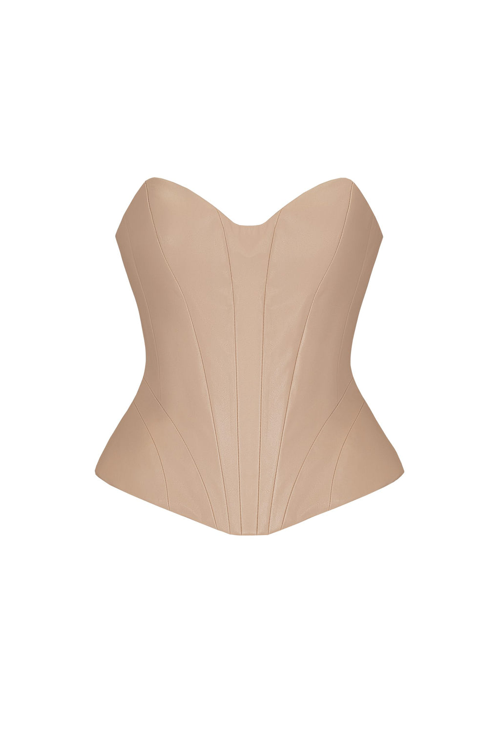 Sculpted Leather Corset Mocca