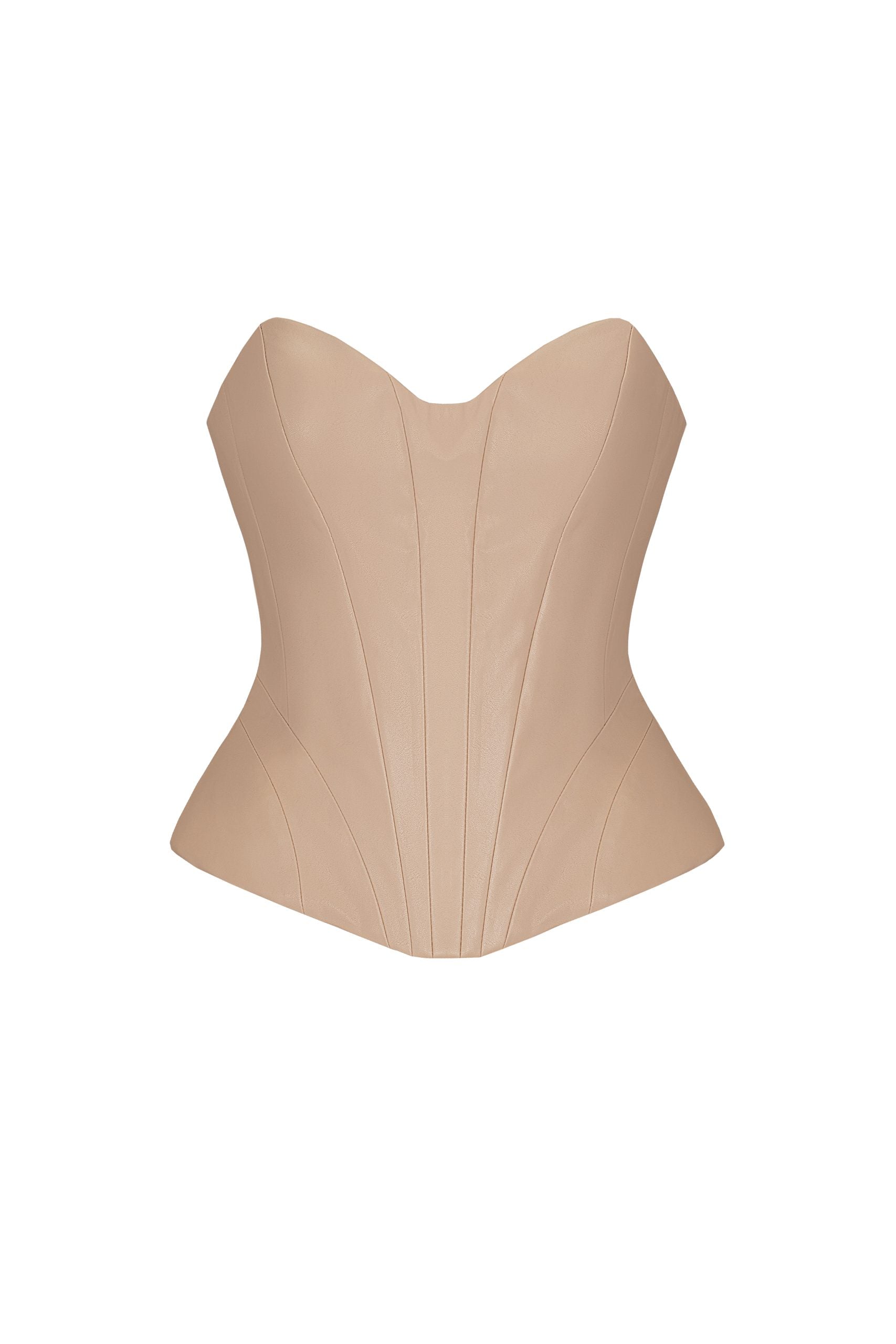 Sculpted Leather Corset Mocca
