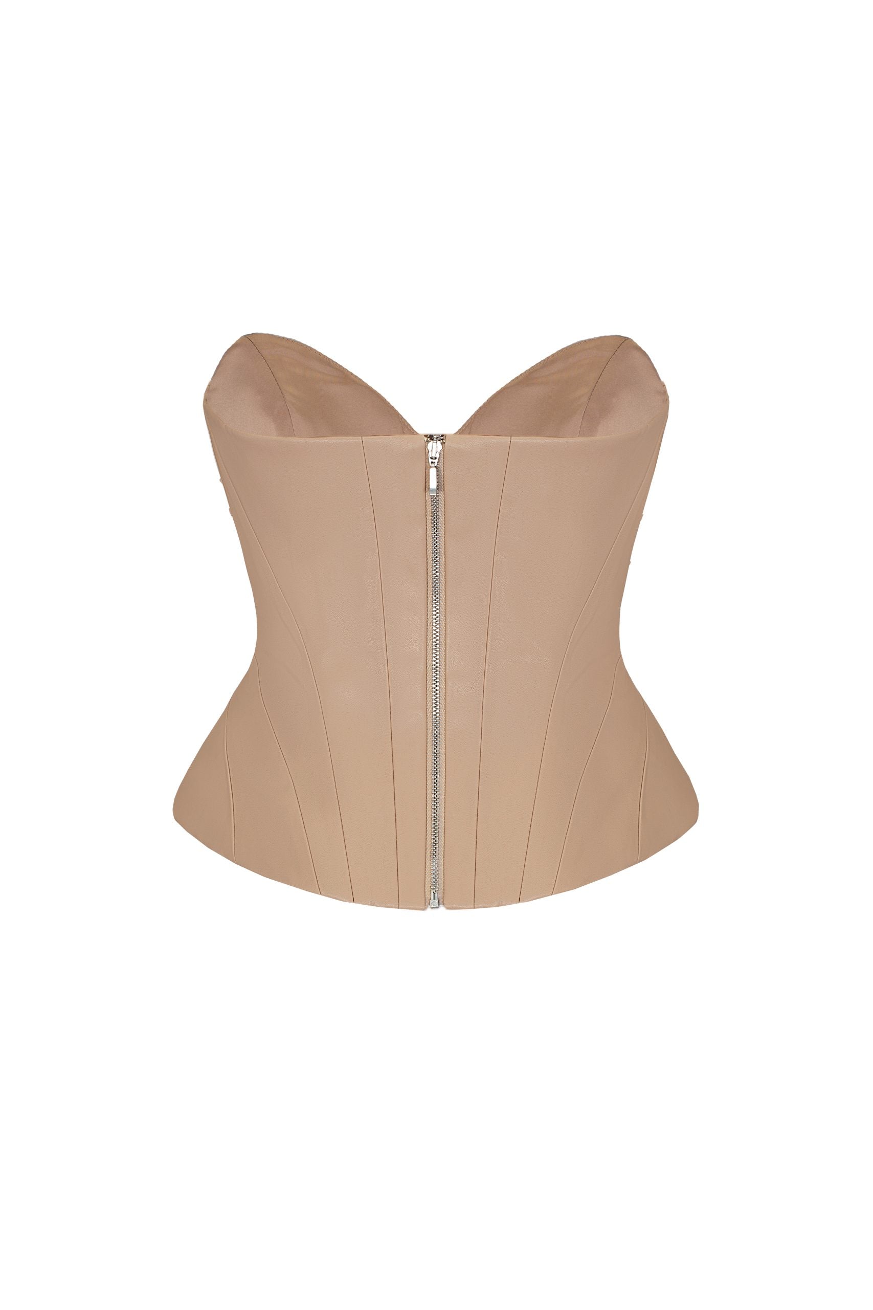 Sculpted Leather Corset Mocca