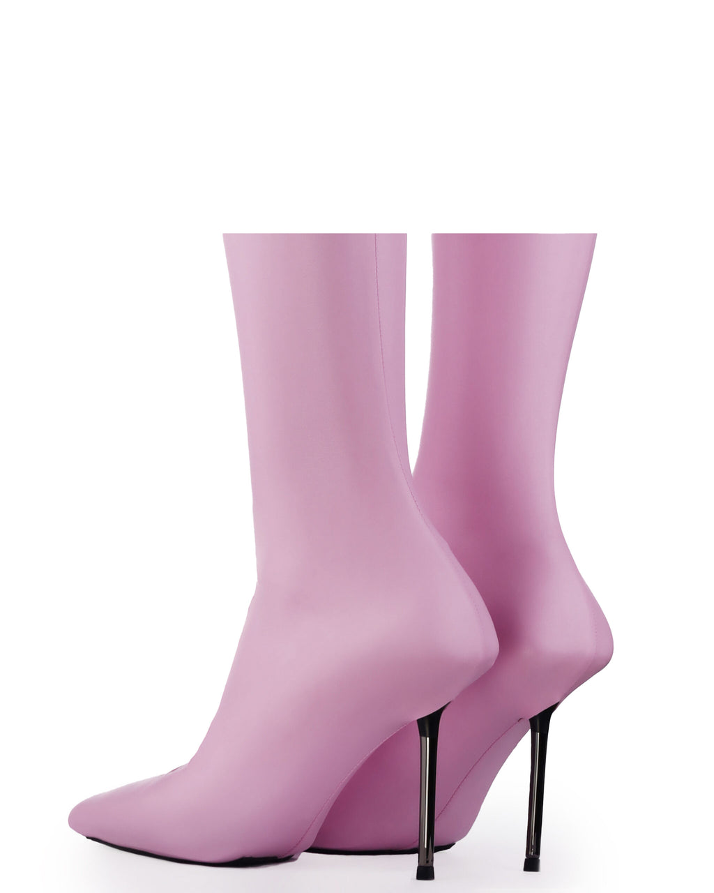 V-Toe Vegan Leather Boot Socks Pale Pink