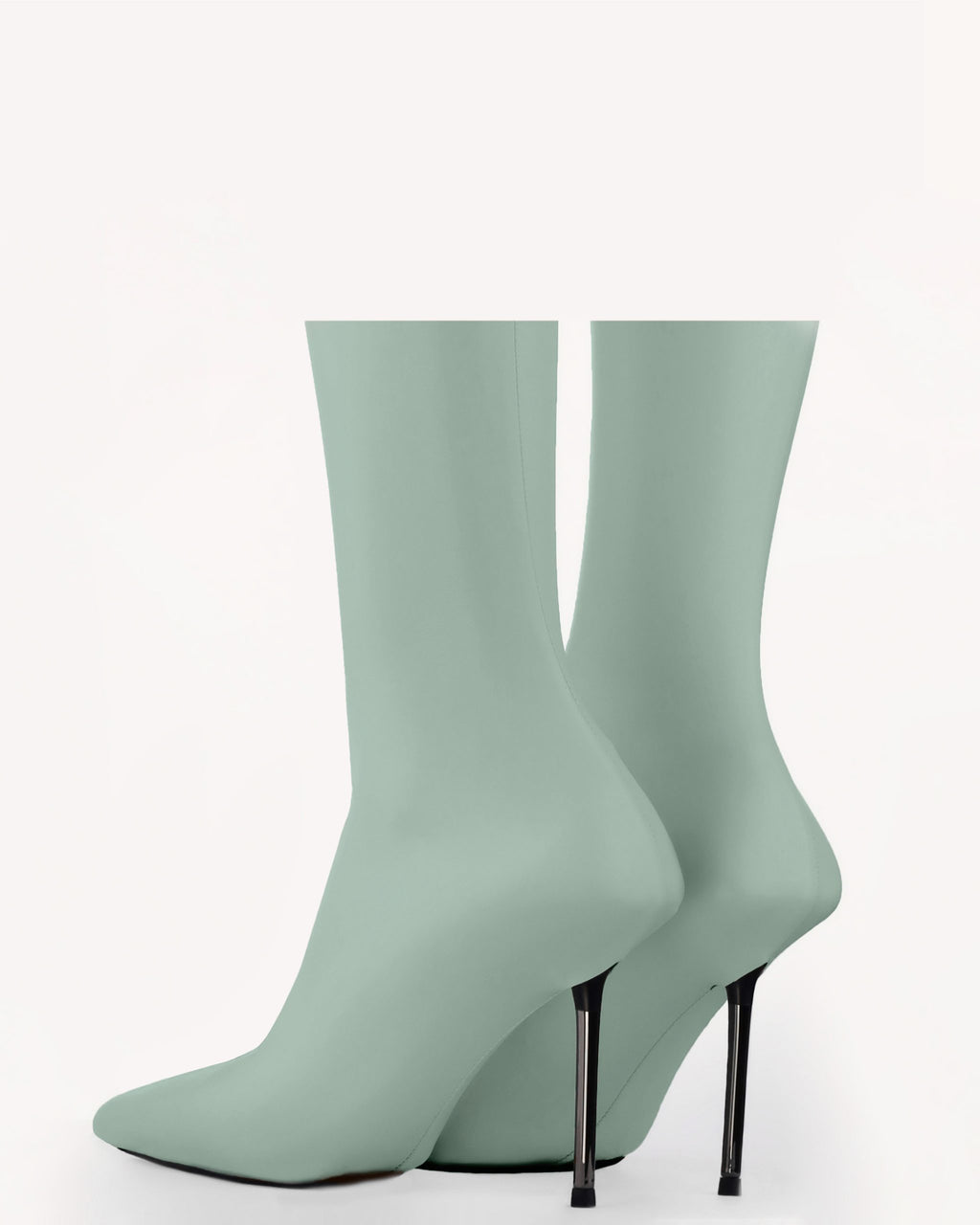 V-Toe Vegan Leather Boot Socks Sage Green