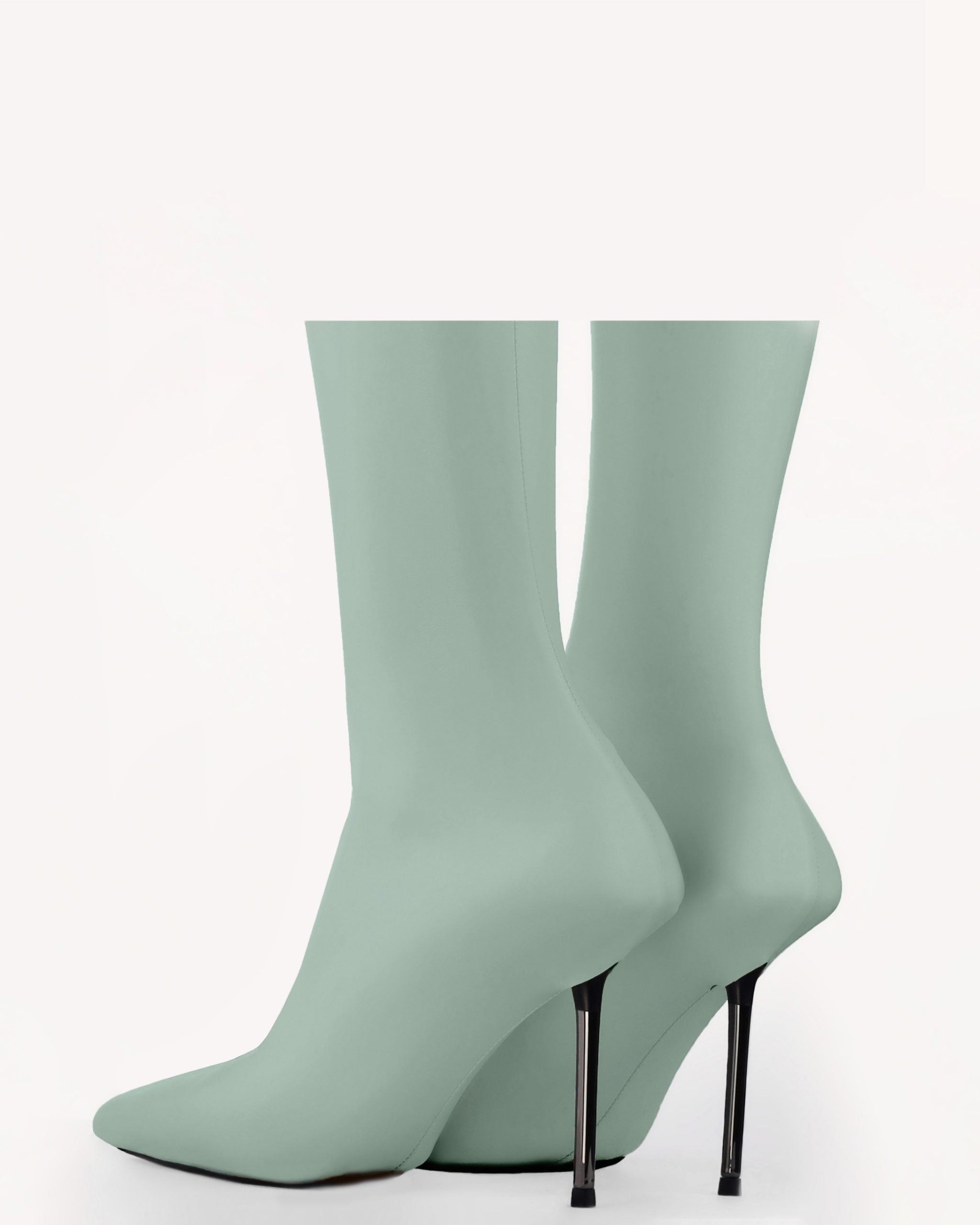V-Toe Vegan Leather Boot Socks Sage Green