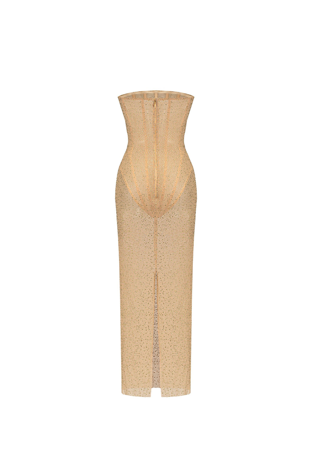Crystal Corset Dress Gold
