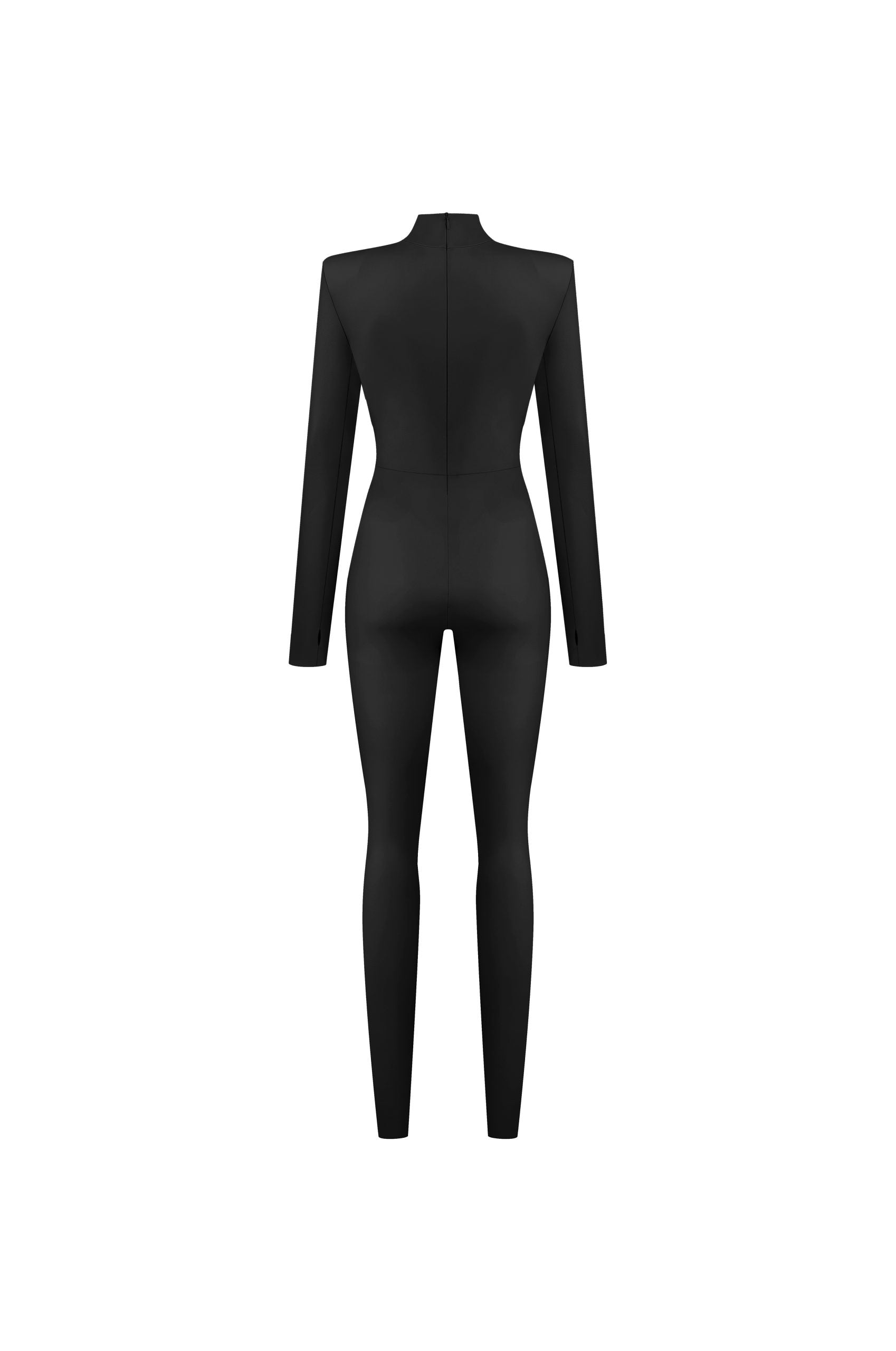 Vegan Leather Iconic Jumpsuit Black