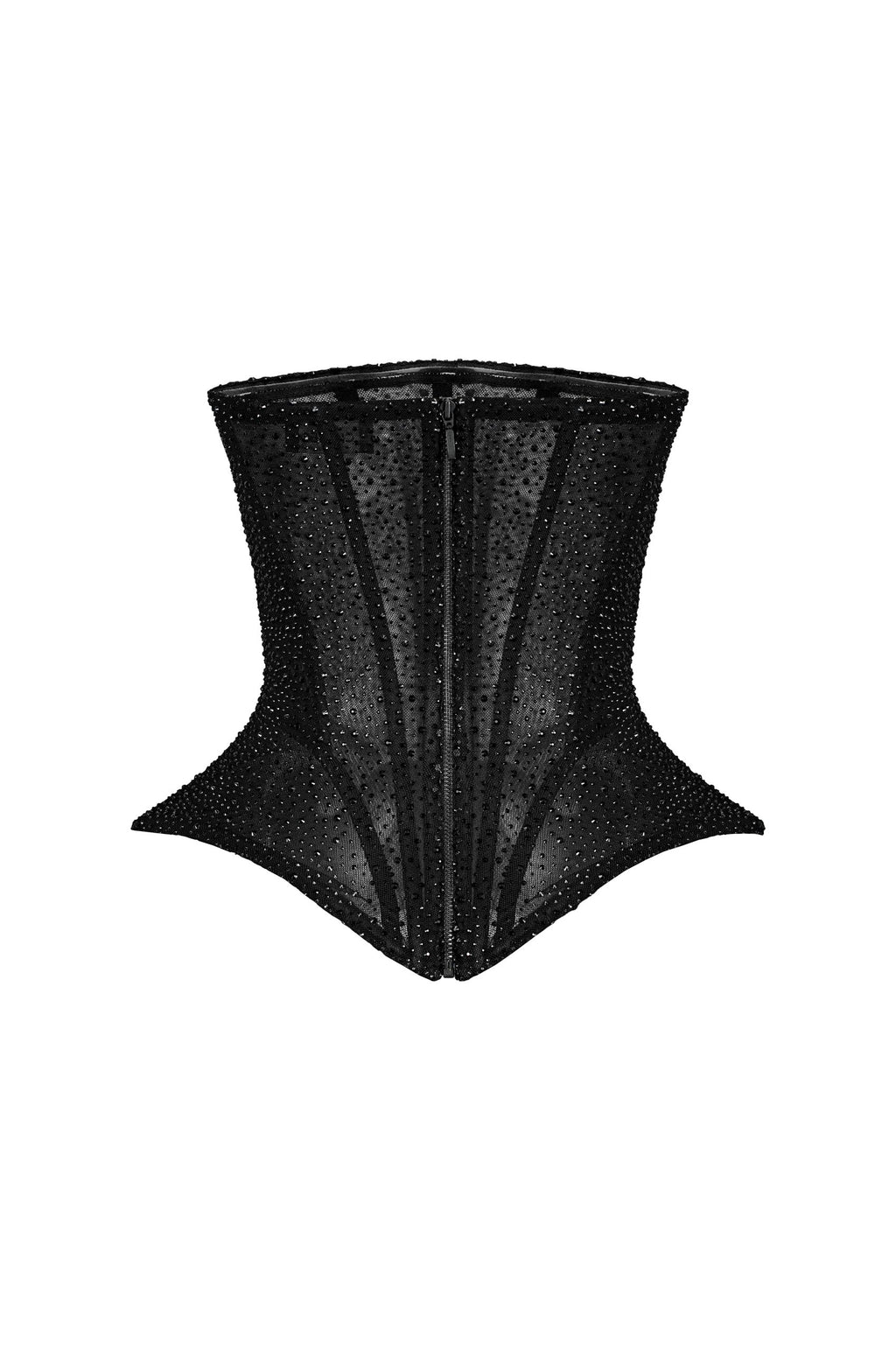 Hourglass Crystal Corset Black