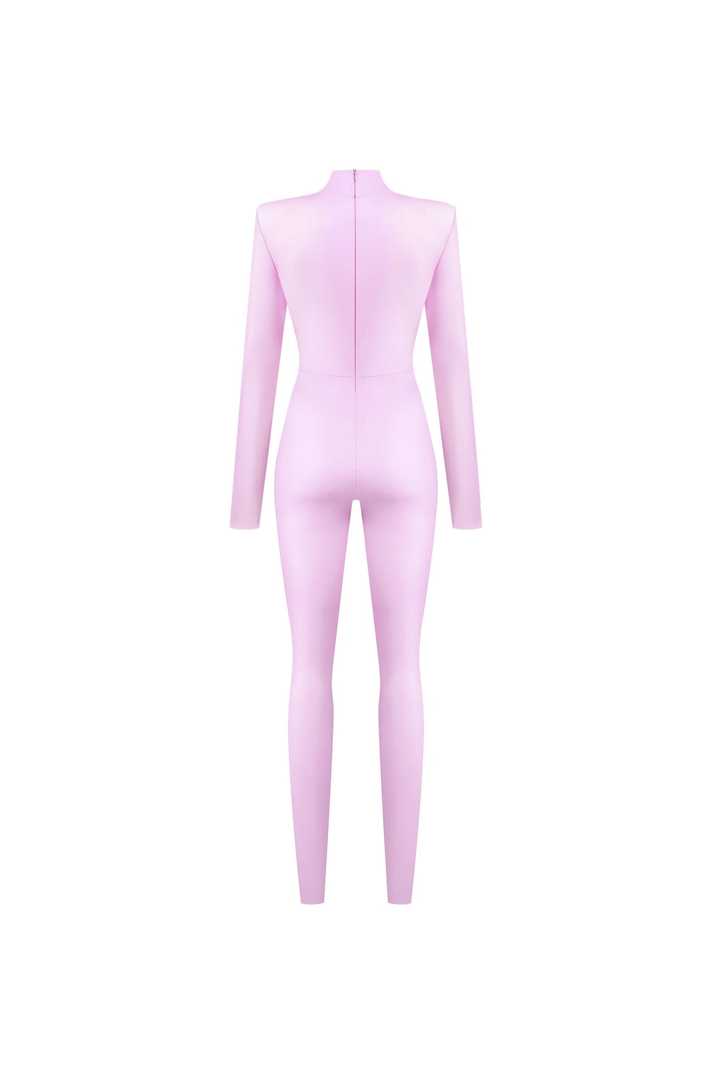 Vegan Leather Iconic Jumpsuit Pale Pink
