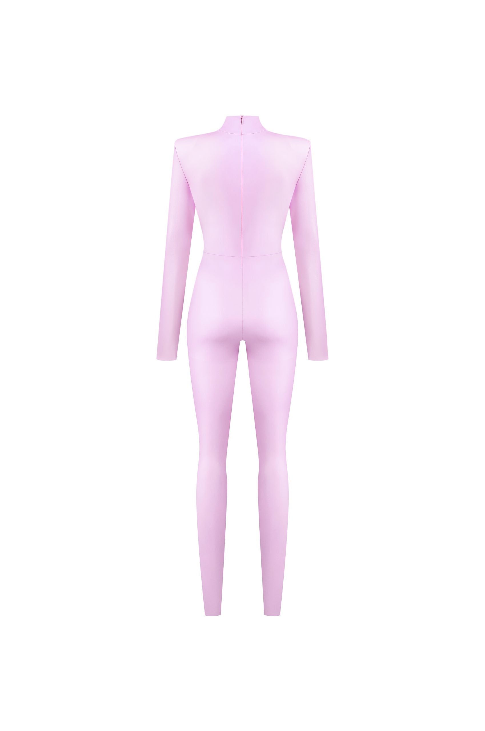 Vegan Leather Iconic Jumpsuit Pale Pink