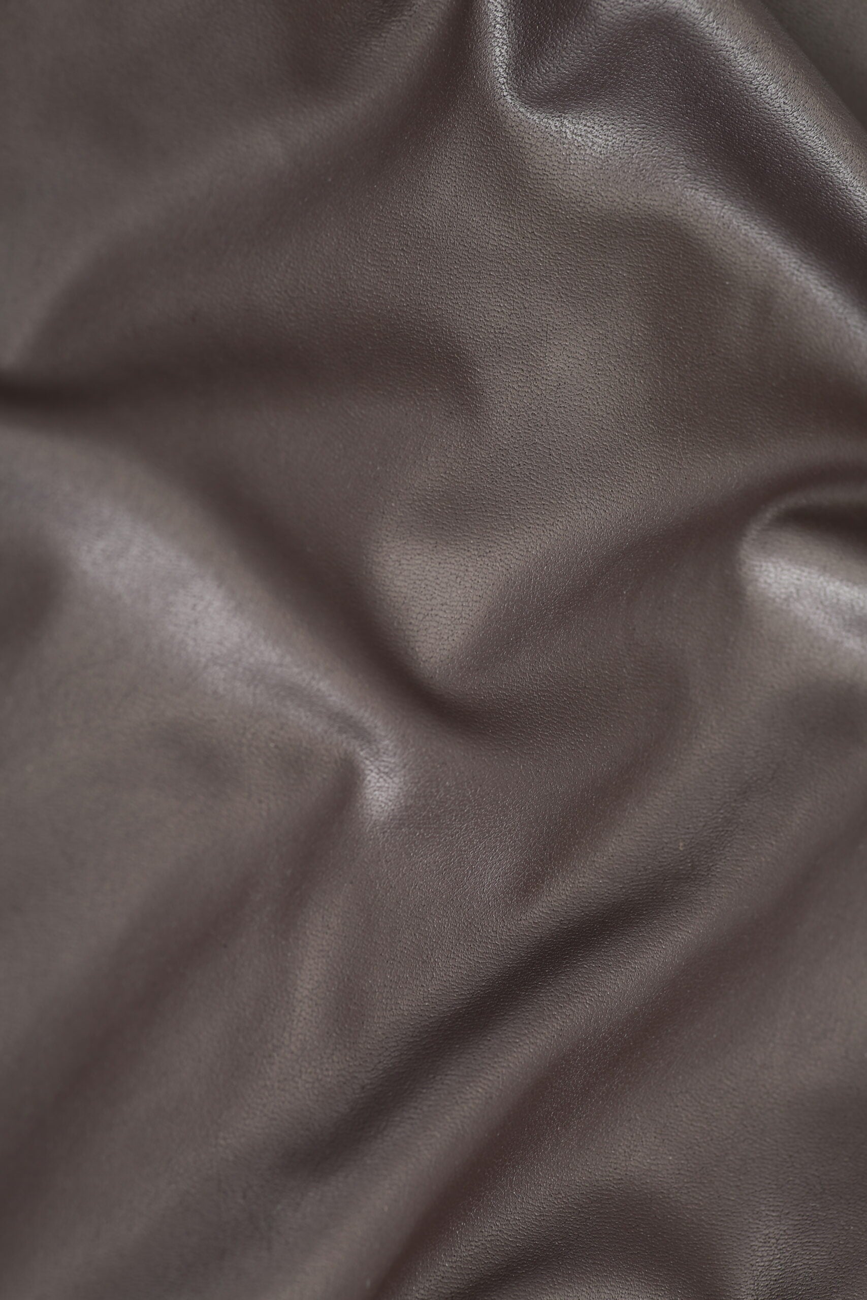 Vegan Leather Short Sleeve Top Brown