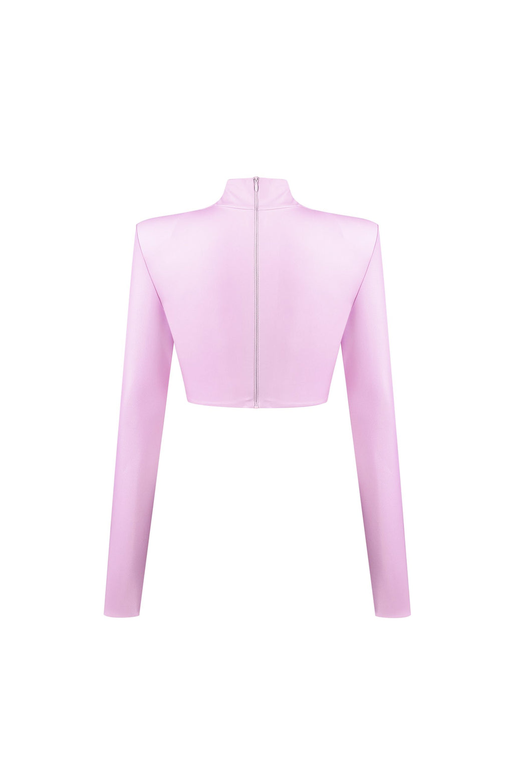 Vegan Leather Cropped Top Pink