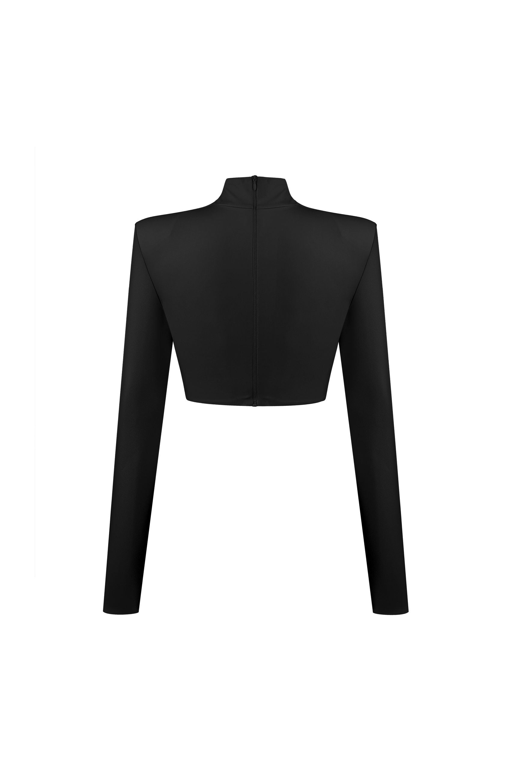 Vegan Leather Cropped Top Black