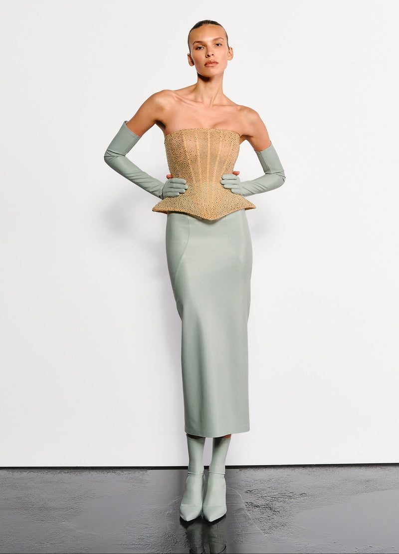 Hourglass Crystal Corset Gold