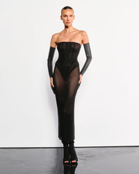 Crystal Corset Dress Black