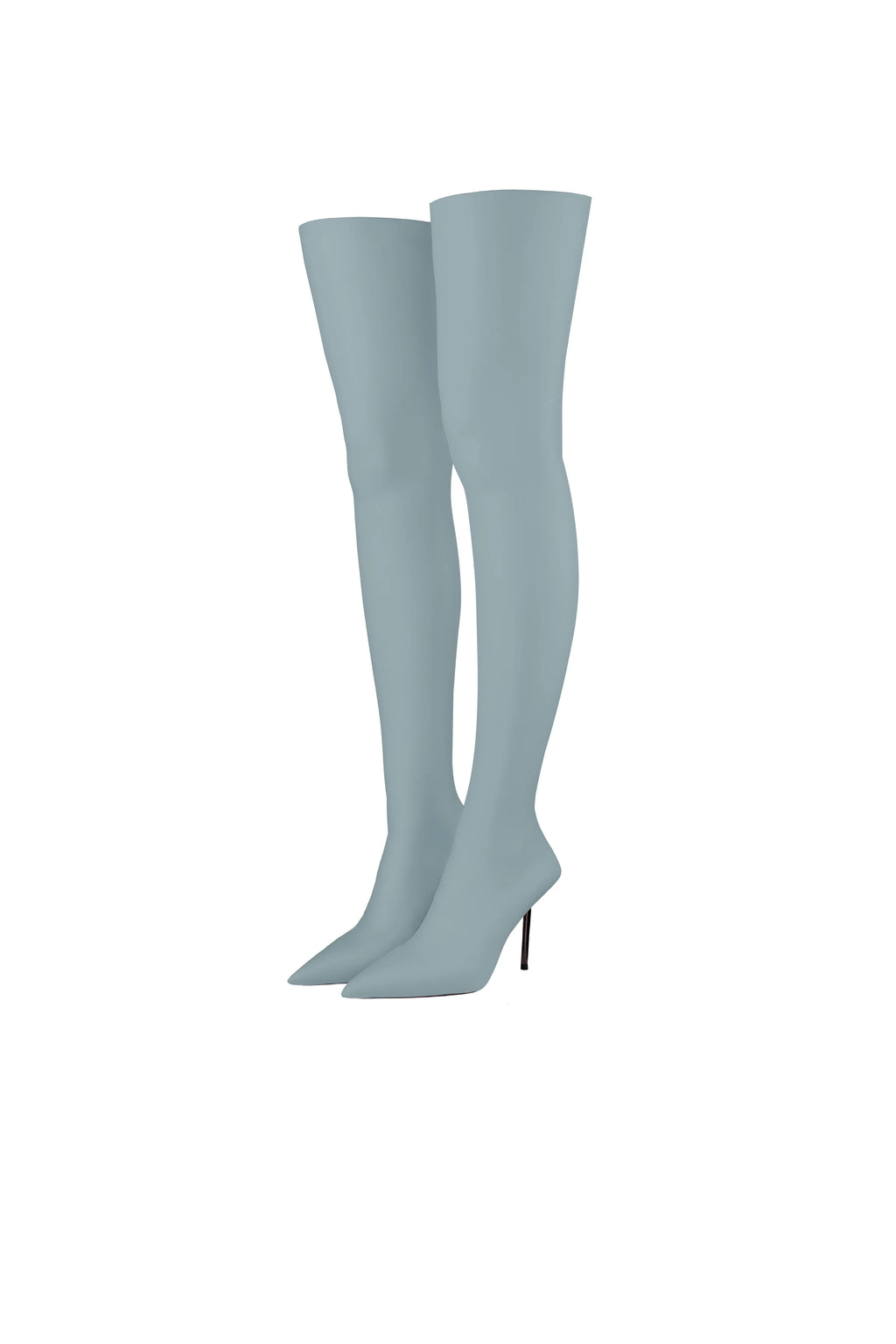 V-Toe Vegan Leather Stockings Slate blue - product view 1