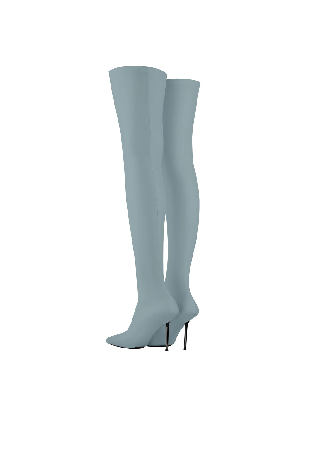 V-Toe Vegan Leather Stockings Slate blue - product view 2