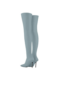 V-Toe Vegan Leather Stockings Slate blue - product view 2