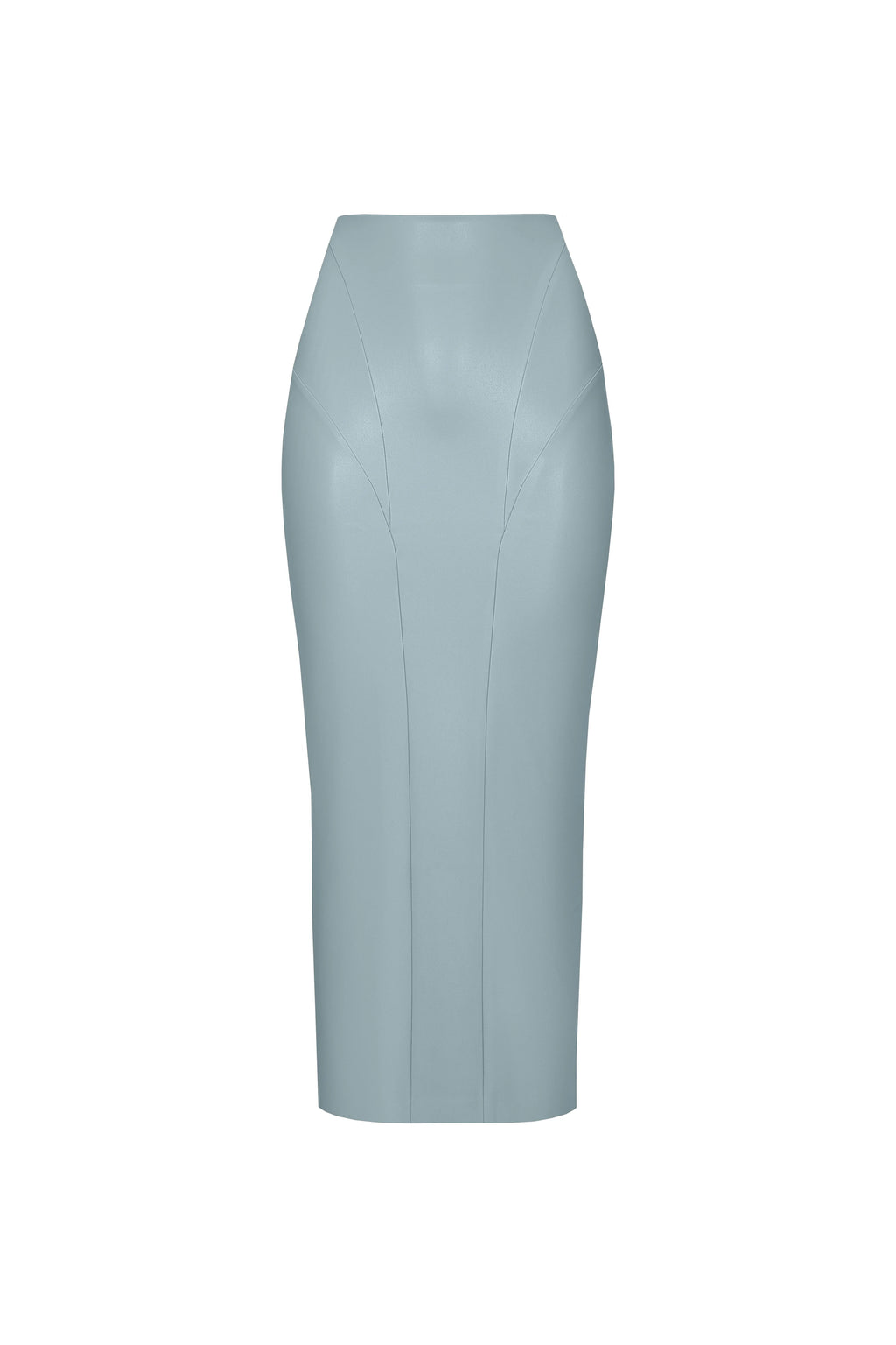 Vegan Leather Column Midi Skirt Slate blue - product view 1