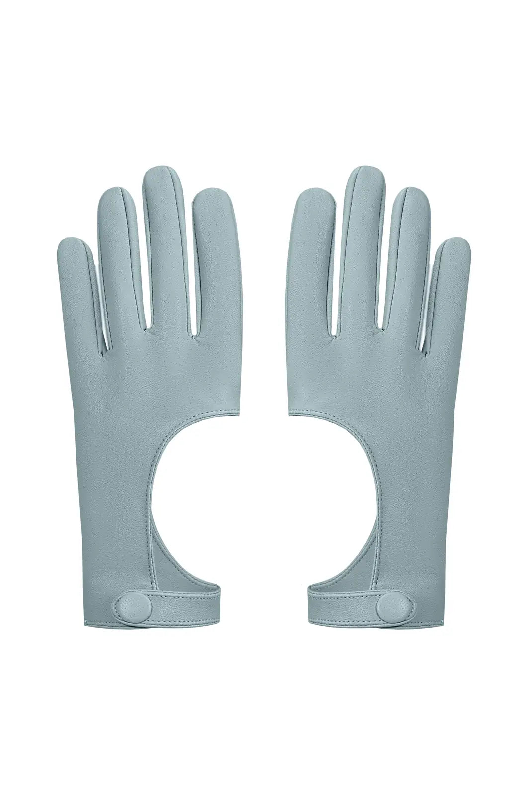Vegan Leather Gloves Slate blue - product view 1