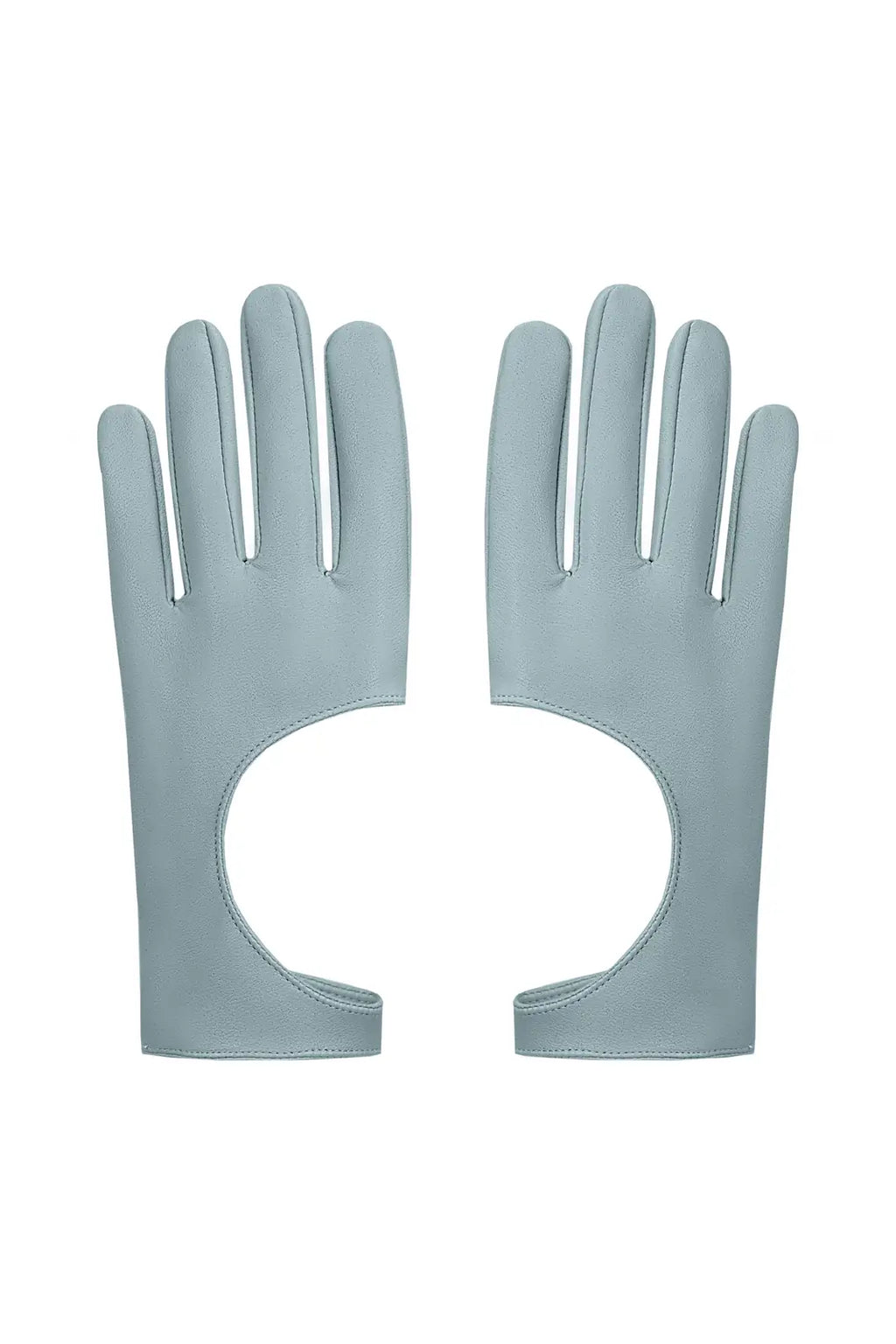 Vegan Leather Gloves Slate blue - product view 2