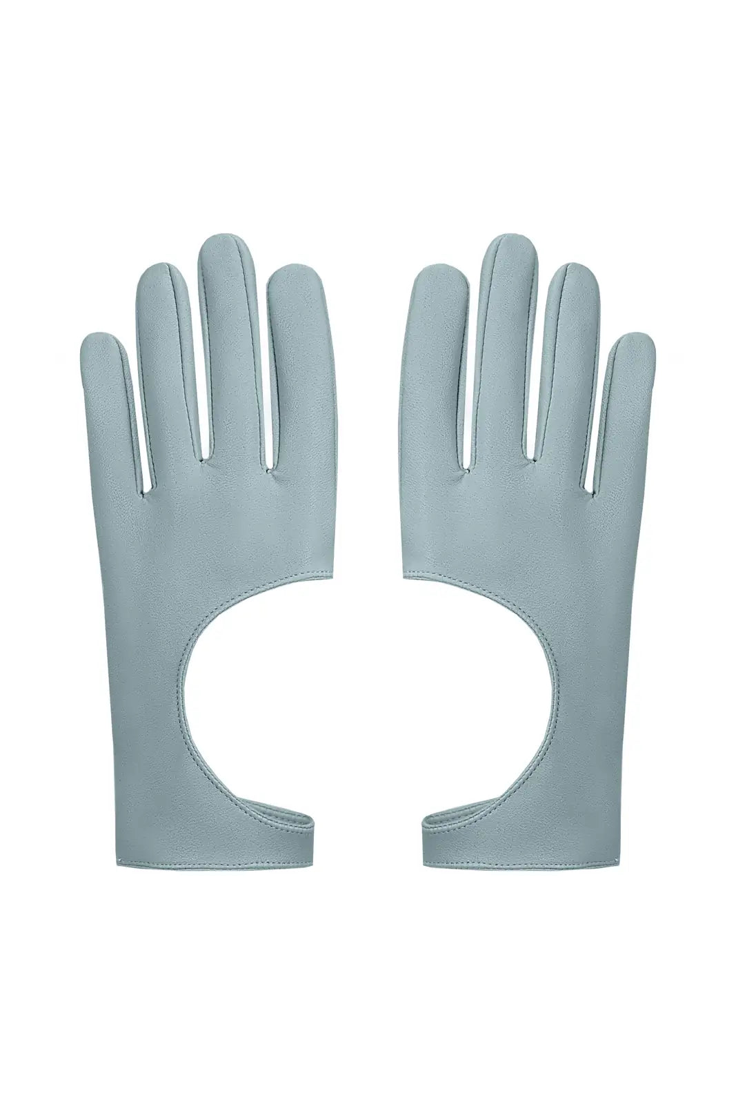 Vegan Leather Gloves Slate blue - product view 2