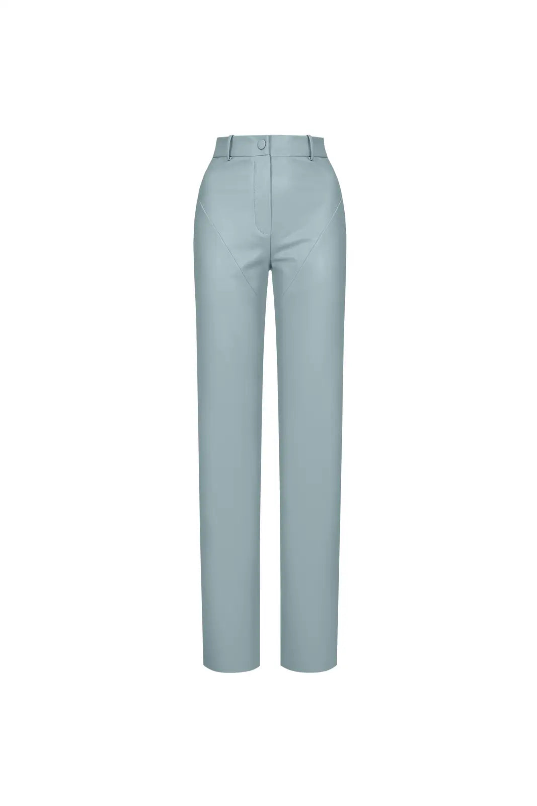 Vegan Leather Straight Pants Slate blue - product view 1