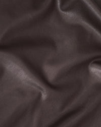 Vegan Leather Short Sleeve Top Brown